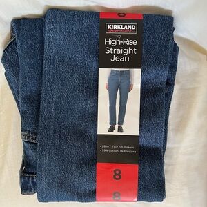 Women's High-Rise Straight Jeans - Classic Blue